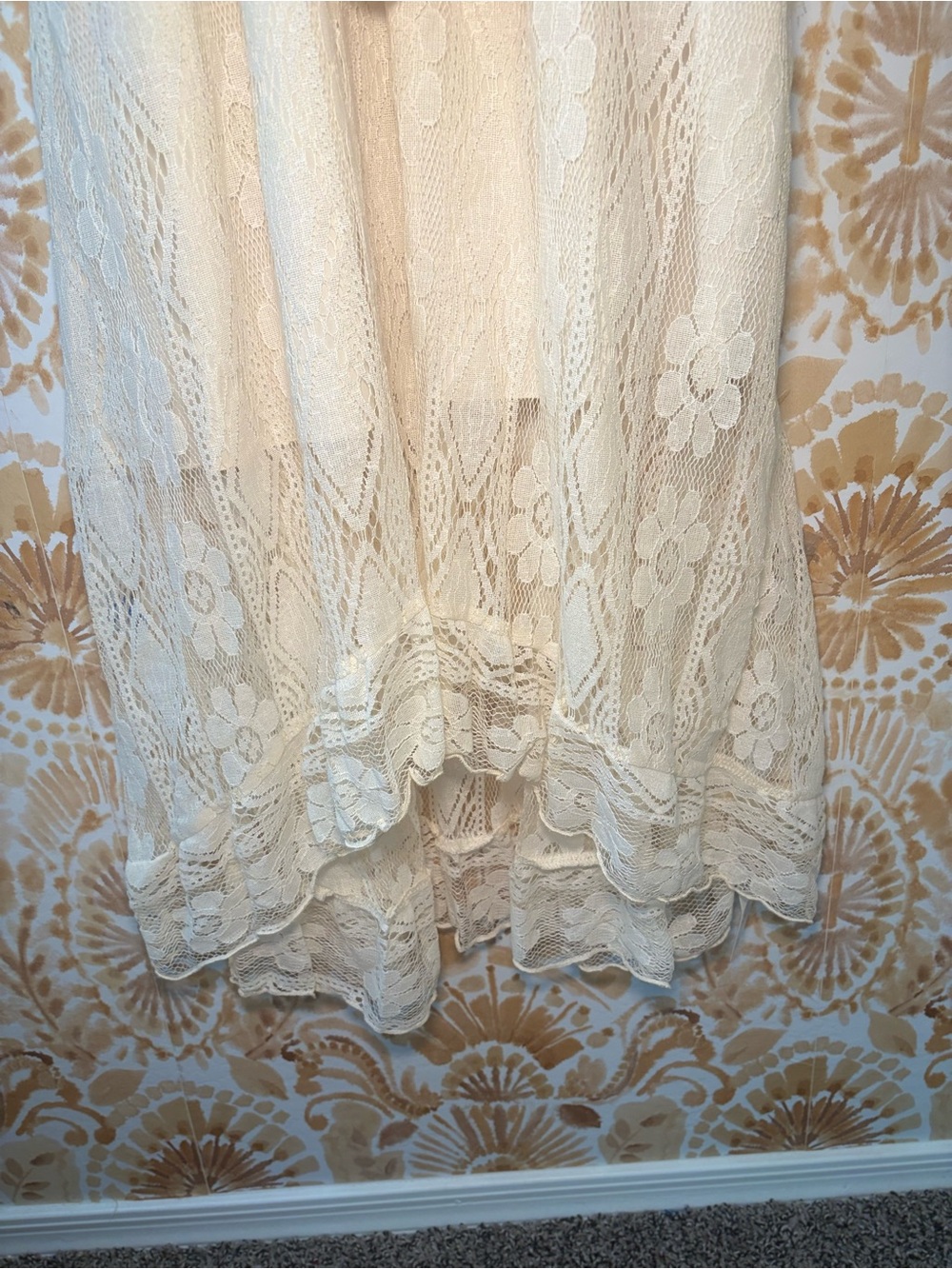 Cupshe Lace Crochet Boho Dress L Cottagecore Romantic Feminine Festival Coastal - Picture 9 of 10